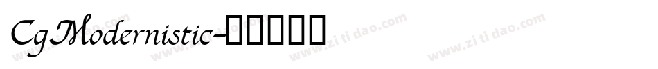 CgModernistic字体转换