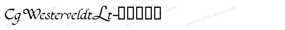 CgWesterveldtLt字体转换