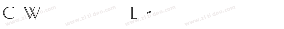 CgWesterveldtLt字体转换
