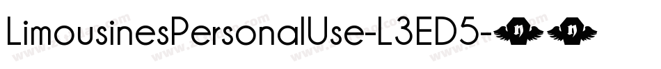 LimousinesPersonalUse-L3ED5字体转换