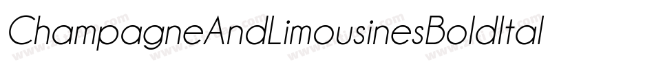 ChampagneAndLimousinesBoldItalic-dqex字体转换