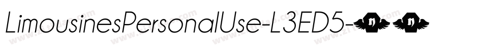 LimousinesPersonalUse-L3ED5字体转换