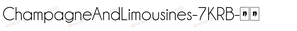 ChampagneAndLimousines-7KRB字体转换