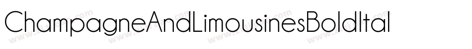 ChampagneAndLimousinesBoldItalic-dqex字体转换