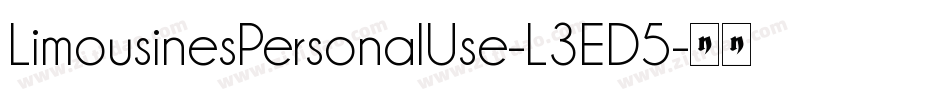 LimousinesPersonalUse-L3ED5字体转换