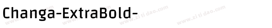 Changa-ExtraBold字体转换