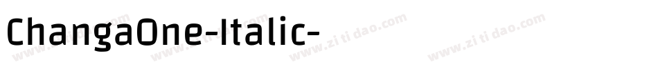ChangaOne-Italic字体转换