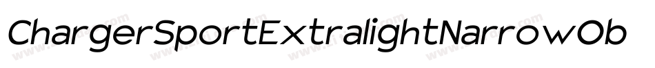 ChargerSportExtralightNarrowOblique-9rmy字体转换
