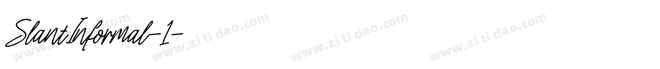 SlantInformal-1字体转换