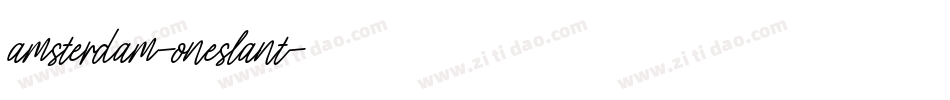 amsterdam-oneslant字体转换