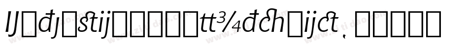 ExtensionBookItalic字体转换