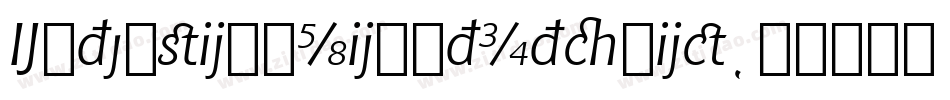 ExtensionLightItalic字体转换