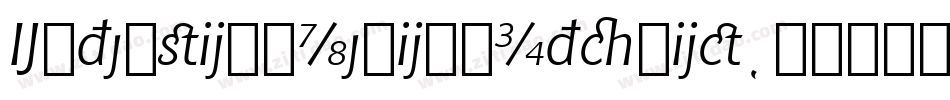 ExtensionMediumItalic字体转换