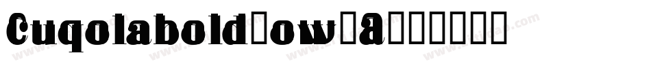Cupolabold-ow1A字体转换