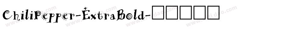 ChiliPepper-ExtraBold字体转换