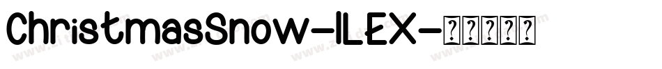 ChristmasSnow-lLEX字体转换