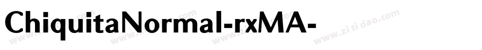 ChiquitaNormal-rxMA字体转换