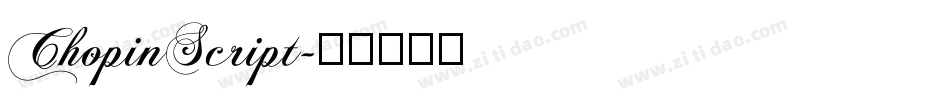 ChopinScript字体转换