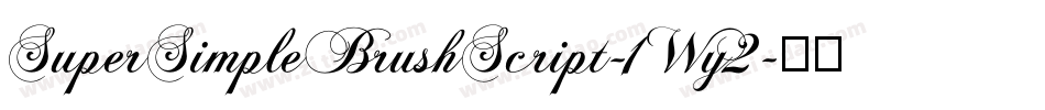 SuperSimpleBrushScript-1Wy2字体转换