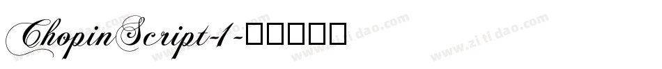 ChopinScript-1字体转换