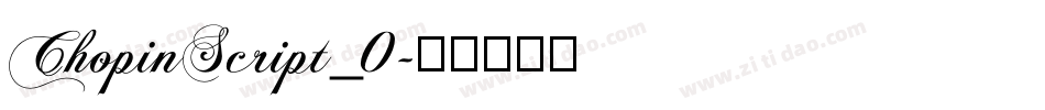 ChopinScript_0字体转换