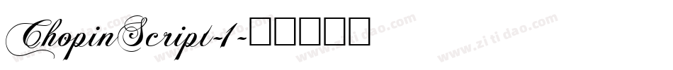 ChopinScript-1字体转换