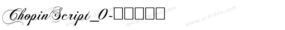 ChopinScript_0字体转换
