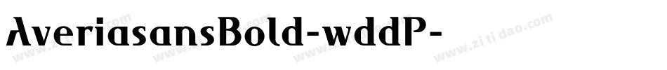 AveriasansBold-wddP字体转换