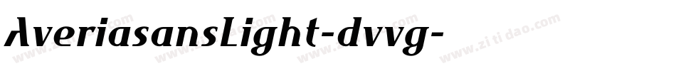 AveriasansLight-dvvg字体转换