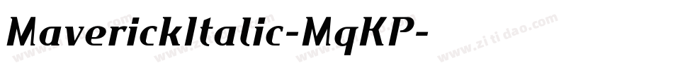 MaverickItalic-MqKP字体转换