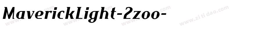 MaverickLight-2zoo字体转换
