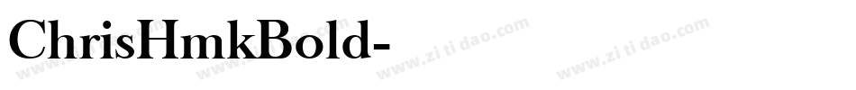 ChrisHmkBold字体转换