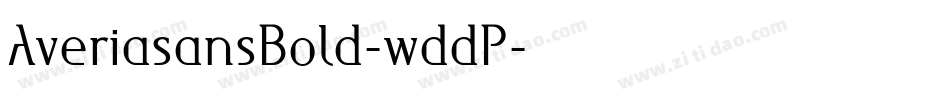 AveriasansBold-wddP字体转换