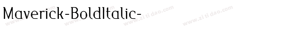 Maverick-BoldItalic字体转换