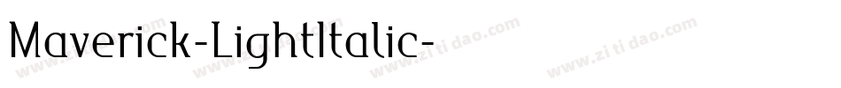 Maverick-LightItalic字体转换