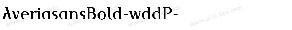 AveriasansBold-wddP字体转换