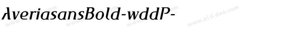 AveriasansBold-wddP字体转换