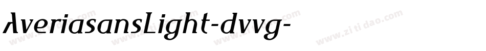 AveriasansLight-dvvg字体转换