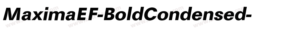 MaximaEF-BoldCondensed字体转换