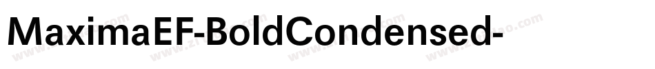 MaximaEF-BoldCondensed字体转换