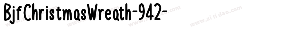 BjfChristmasWreath-942字体转换