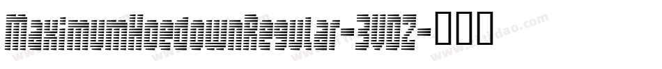 MaximumHoedownRegular-3VDZ字体转换