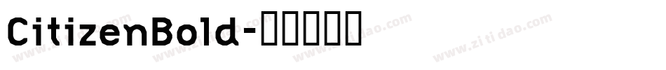 CitizenBold字体转换