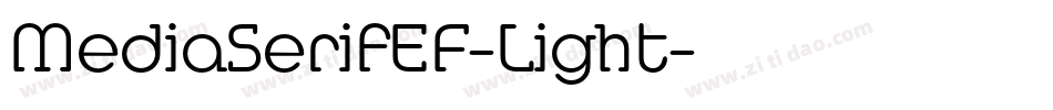 MediaSerifEF-Light字体转换