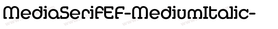 MediaSerifEF-MediumItalic字体转换