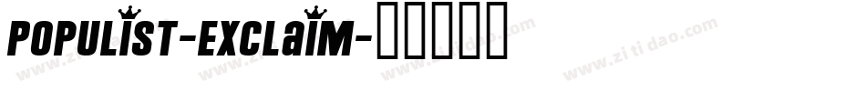 Populist-Exclaim字体转换