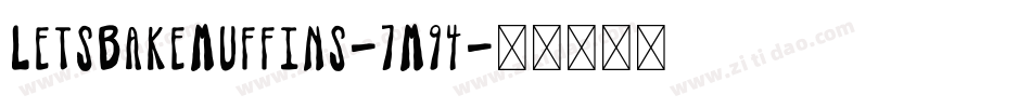 LetsBakeMuffins-7M94字体转换