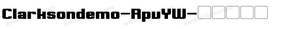 Clarksondemo-RpvYW字体转换