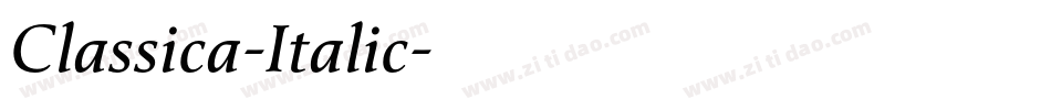 Classica-Italic字体转换