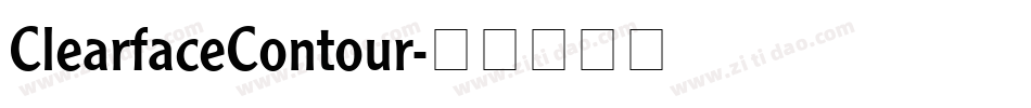 ClearfaceContour字体转换
